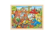 Pusselspel - Goki Wooden Jigsaw Puzzle - Construction Site 96p Trä - 57670