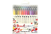 Skriv- och ritverktyg - Pentel SESW30C-24 Brush Sign Pen Twin Sæt 24 penne | ass. - SESW30C-24