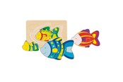 Pusselspel - Goki Wooden 3-layer Puzzle Vis Trä - 57897