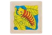 Pusselspel - Goki Wooden Layer Puzzle - Butterfly Trä - 57523