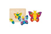 Pusselspel - Goki Wooden 3-layer Puzzle Butterfly Trä - 57899