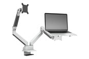 Monitorfäste - Multibrackets M VESA Gas Lift Arm Dual Arm w. Laptop Holder - 7350105211898