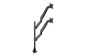 Väggfäste, AV-Möbel - Multibrackets M - mounting kit - gas lift - for 2 LCD displays - VESA dual stacked pole - black - Max 20 kg - recommended for 15"-34" - 7350105214288