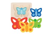 Pusselspel - Goki Layer Puzzle Butterfly 5 Layers Trä - 57486