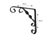 Decoration - Home>it Deco Shelf Hook 150x150 mm. Black - 16582