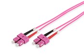 Nätverkskabel - DIGITUS Fiber Optic Multimode Patch Cord - 2m - Rosa - 2m - DK-2522-02-4