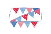 Leksaker - Goki Cotton Bunting Blue/Red - 60768