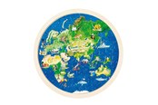 Pusselspel - Goki Double Sided Wooden Puzzle - Globe 57pcs. Trä - 57666