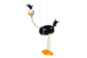Docka, bamse och tillbehör - Goki Wooden Marionette Ostrich - SO104