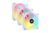 Chassi fläkt - Corsair iCUE LINK QX120 RGB Starter Kit - White - Chassi fläkt - 120mm - Vit med RGB-ljus - 37 dBA - CO-9051006-WW