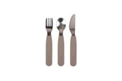 Babyvård - Filibabba Silicone cutlery set - Warm Grey - FI-02254