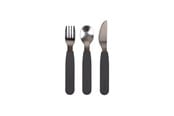 Babyvård - Filibabba Silicone cutlery set - Stone Grey - FI-02290