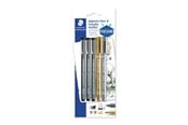 Skriv- och ritverktyg - Staedtler pigment liner 3pcs &Met.marker on BC - 308 SBK3P3