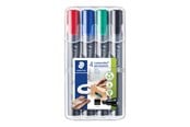 Skriv- och ritverktyg - Staedtler Marker Lumocolor permanent 4pcs.box - 350 WP4
