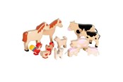 Träleksaker - Goki Wooden Farm Animal Set 12 pcs. - GK370