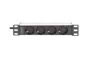 Strömkabel (extern) - DIGITUS 4-Port - 1U - Aluminum PDU - DN-95418