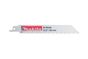 Reciprocating saw - Makita saber saw blade - for metal aluminium stainless steel wood with nails steel pipes cast iron profiles mild steel alloys - 5 pieces - P-04880