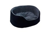 Hundar - Dogman Pet Bed Sherpa High Rim Black Large 70x53x25cm - 805089
