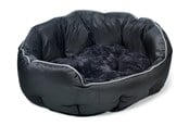Hundar - Dogman Bed Buddy Oval Black XL 90x70x26cm - 805762