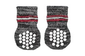 Hundar - Trixie Dog Socks Grey L-XL (2 pcs.) non-slip - TX19505
