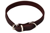 Hundar - Dogman Halsband läder 30mmx65cm brun - 122865
