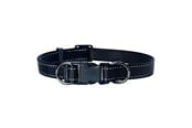 Hundar - Dogman Nylon Hundhalsband Iris Svart Small 10mmx22-35cm - 123000