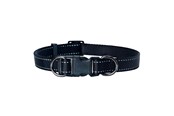 Hundar - Dogman Nylon Hundhalsband Iris Svart XL 25mmx38-66cm - 123003
