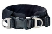 Hundar - Dogman Emmi Vadderat Justerbart Halsband Svart L (53mm x 50-85cm) - 127003