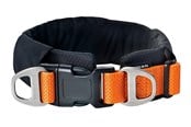 Hundar - Dogman Emmi Vadderat Justerbart Halsband Orange L (53mm x 50-85cm) - 127009