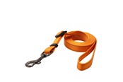 Hundar - Dogman Iris Justerbart Nylon Hundkoppel Orange Stor 20mm 120-200cm - 223026