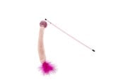 Katter - Dogman Cat Toy Teaser Fuzzy Pink Wand 35cm - 331409