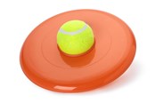 Hundar - Dogman Frisbee med Tennisboll Mix Osorterade Färger 22cm - 333449