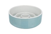 Hundar - Trixie Slow Feeding Ceramic Bowl 0.9 l/ø 17 cm grey/blue - TX24521