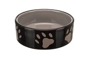 Hundar - Trixie Ceramic Bowl w/ paws 0.3 l/ø 12cm - TX24531