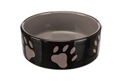 Hundar - Trixie Ceramic Bowl w/ paws 0.8 l/ø 16cm - TX24532