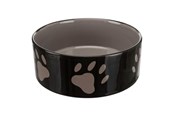 Hundar - Trixie Ceramic Bowl w/ paws 1.4 l/ø 20 cm - TX24533