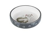 Katter - Trixie Ceramic bowl 0.3 l/ø 15 cm grey - TX24784