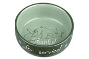 Katter - Trixie Ceramic Bowl Thanks for Service.0.3 l/ø 11 cm assorted colours - TX24793