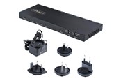 Video Switch - StarTech.com 4-Port HDMI Splitter 4K 60Hz HDMI 2.0 Video 1 In 4 Out HDMI Splitter 4K HDMI Splitter w/Built-in Scaler 3.5mm/Optical Audio Port Durable Metal Housing HDR/HDCP - HDMI-SPLITTER-44K60S