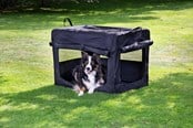 Hundar - Dogman Milou Canvas Crate Black XXL 91.5x63.5x63.5cm - 375604