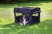 Hundar - Dogman Milou Canvas Crate Black Medium 60x42x42cm - 375601