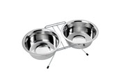 Hundar - Dogman Matbar rostfri 2 skålar 1,8 - 369803