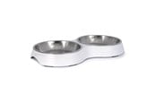Katter - Dogman Dubbelmatskål Amy Vit 2x200ml - 359454