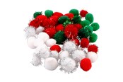 Kreativa spel - Creativ Company Pompoms Christmas 48pcs. - 51881