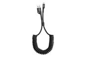 USB-kabel - Baseus Spring-loaded cable Lightning 1m 2A (black) - CALSR-01
