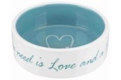 Hundar - Trixie Pet's Home Ceramic Bowl Blue 0.3L 12cm - TX25050