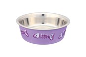 Katter - Trixie Stainless Steel Bowl cat 0.3 l/ø 12 cm assorted colours - TX25270