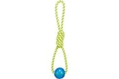 Hundar - Trixie Playing Rope with Ball ø 6 × 40 cm yellow/green - TX33662
