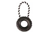 Hundar - Trixie Dog Toy Tire on a Rope ø 15/31 cm black - TX33702
