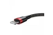 USB-kabel - Baseus Cafule USB Lightning Cable 1.5A 2m (Black+Red) - CALKLF-C19